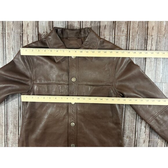 Teflar x Wilson Leather capsule leather Jacket shirt size XS color Brown NWOT - Picture 8 of 10